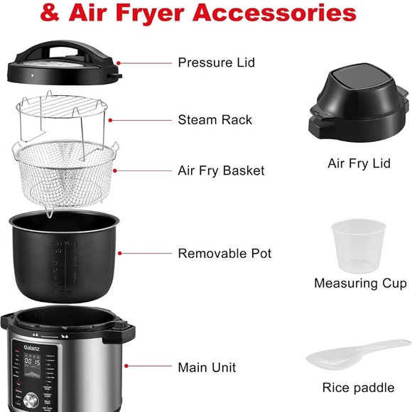 Galanz 12-in-1 Electric Pressure Cooker & Air Fryer (NEW in Box) - Picture 3 of 4